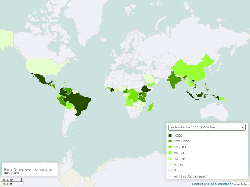 Kaffee Anbaufläche weltweit 1961-2021